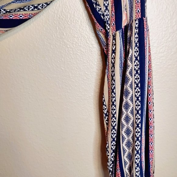 Umgee Tribal Print Vertical Striped Tunic or Dress in Size L *See Measurements - Picture 3 of 5